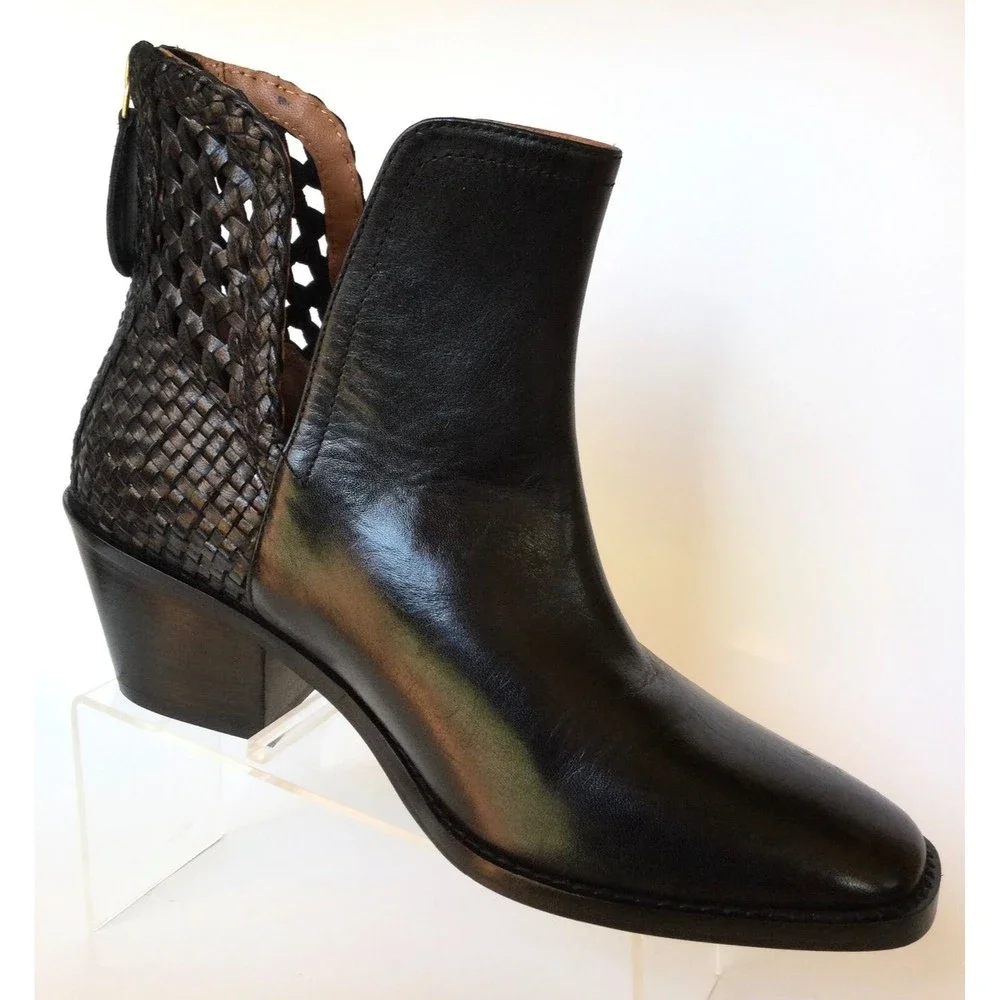 NEW LUCKY BRAND Kaedynce Leather Booties, Black (Size 7 M) - Picture 2 of 12